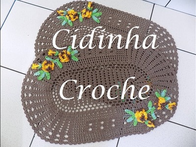 Cidinha Croche : Jogo De Tapetes Em Croche Para Porta - Tayna- Passo A Passo- Parte 3.4