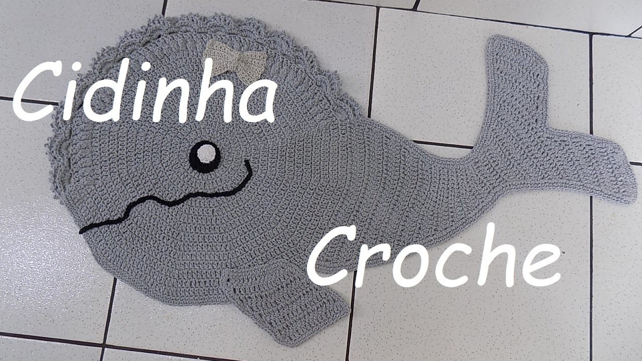 Cidinha Croche : Tapete Em Croche Baleia - Passo A Passo-Parte-4.4