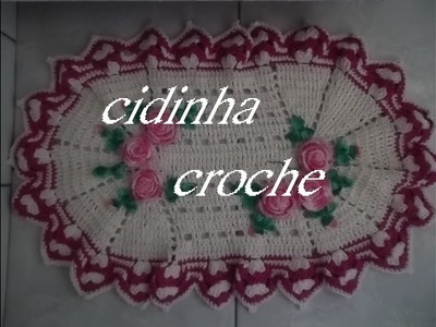 Cidinha Croche : Tapete Oval Em Croche Florido- Passo A Passo- Parte 5 Final