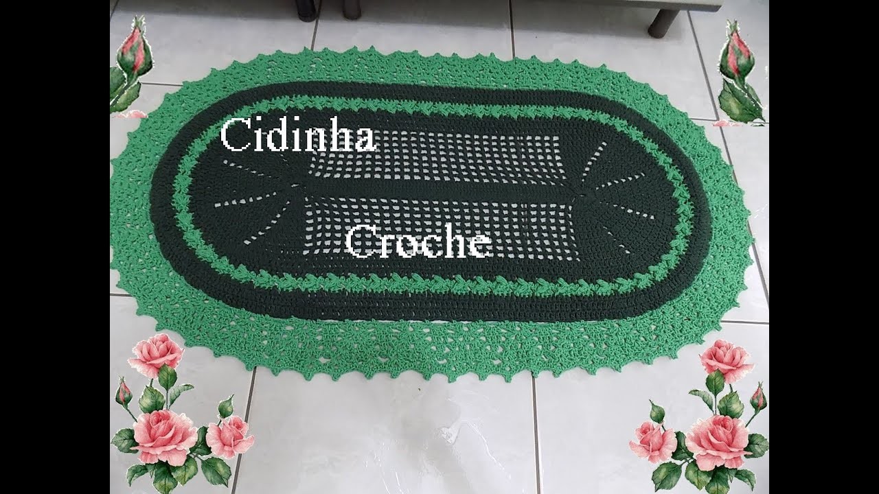 Cidinha Croche : Tapete Oval Em Croche Doçura- Passo A Passo- Parte 2