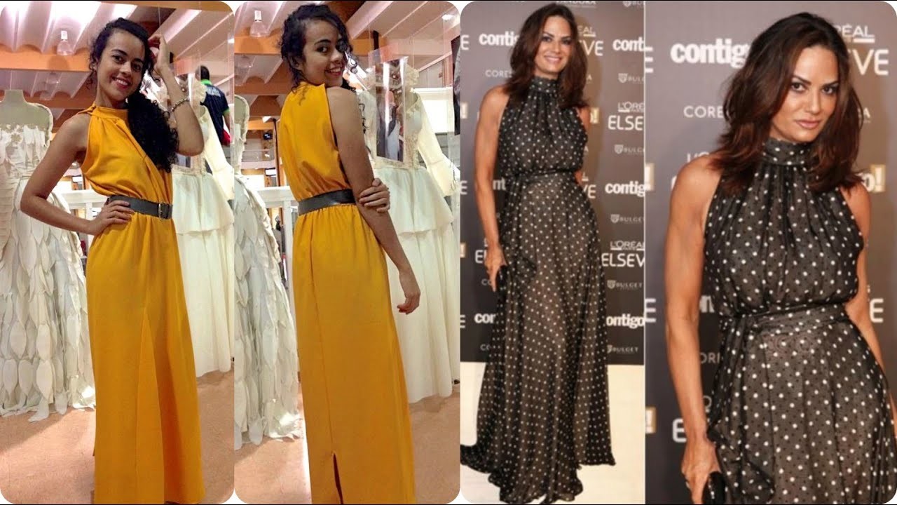 Como costurar Vestido longo gola alta role Alana Santos Blogger