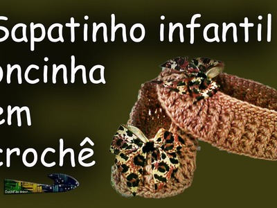 SAPATINHO ONCINHA INFANTIL EM CROCHÊ - CROCHÊ DO BRASIL