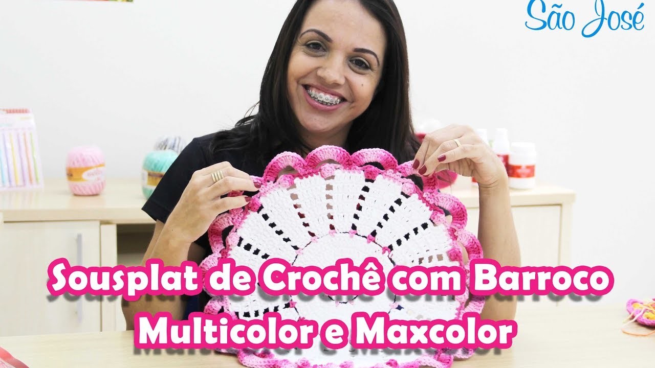 Sousplat Ponto Pipoca de Crochê Soraia Bogossian - Barroco Multicolor e Maxcolor
