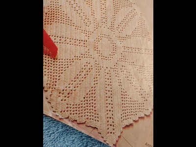 Tapete de crochê de pontas  com desenho de flor  ( 1 parte ) cristina crochê