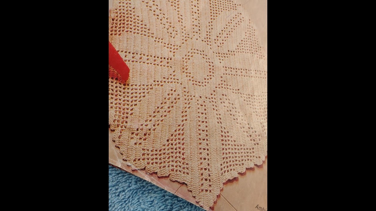 Tapete de crochê de pontas  com desenho de flor  ( 1 parte ) cristina crochê