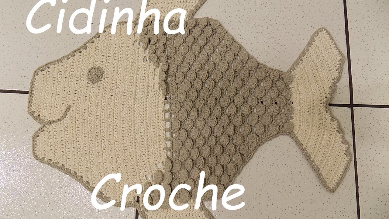 Cidinha Croche : Jogo De Banheiro Em Croche Peixe (4 Peças)Tapete Pia- Parte 3.4