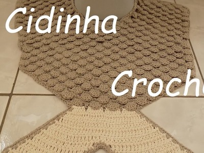 Cidinha Croche : Jogo De Banheiro Em Croche Peixe (Tapete Vaso)4Peças)Tutorial Completo