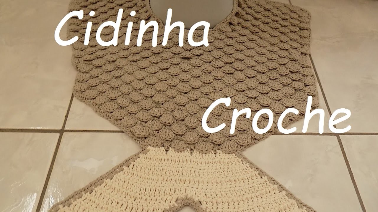 Cidinha Croche : Jogo De Banheiro Em Croche Peixe (Tapete Vaso)4Peças)Tutorial Completo