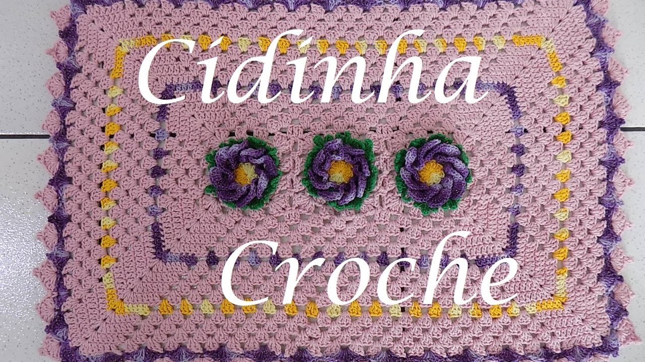 Cidinha Croche : Tapete Em Croche Retangular -Passo A Passo-Parte 2.3
