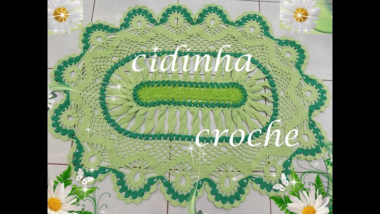 Cidinha Croche : Tapete Oval Em Croche - Torcido-Passo A Passo- Parte 2