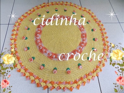 Cidinha Croche : Tapete Redondo Em Croche - Paixão- Passo A Passo- Parte 1.2