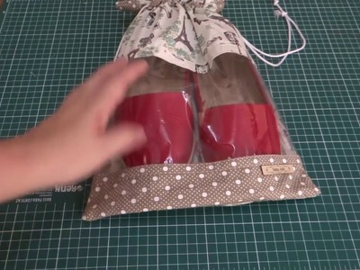 Dinha todo dia #19 saquinho com visor e costuras embutidas