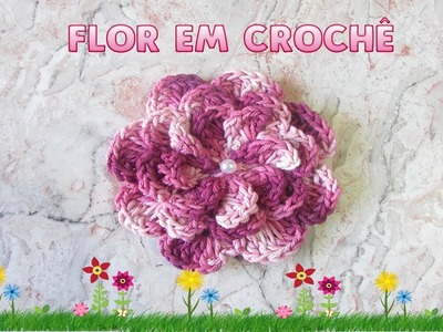Flor de crochê para aplicação - Pap flor de crohê