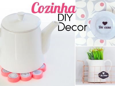3 Ideias DIY para a Cozinha ☕️ Ft. Jessika Taynara | Prato decorativo, cesto organizador. 