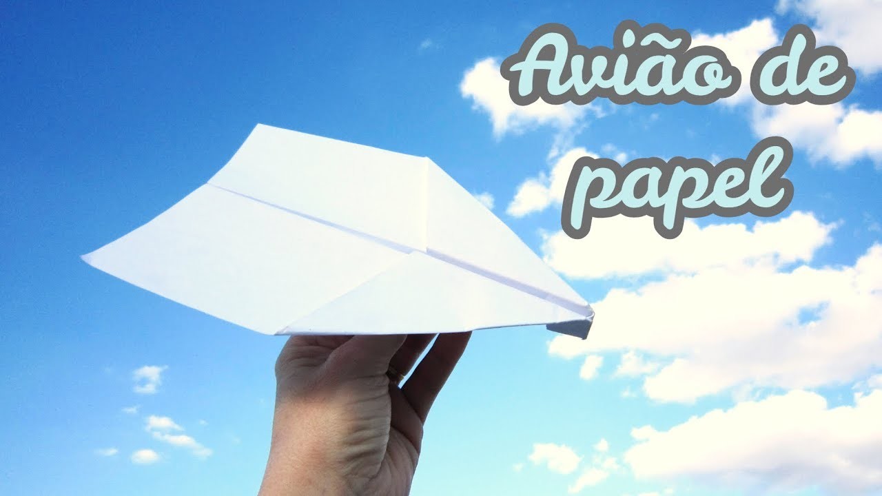 Como fazer avião de papel - Voa super bem!  Dobradura fácil [ paper plane ]