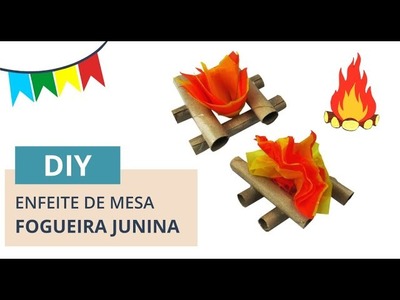 Como fazer fogueira de papel | DIY Decoração Festa Junina | Enfeite Decorativo Mesa São João Julina