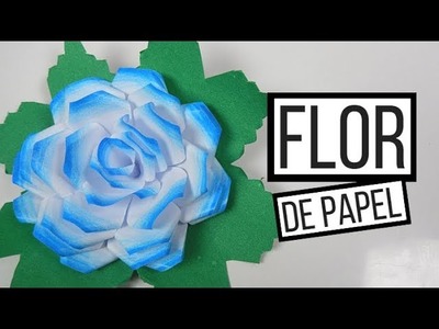Como fazer rosa. flor com papel (Diy paper flower). Por Pricity