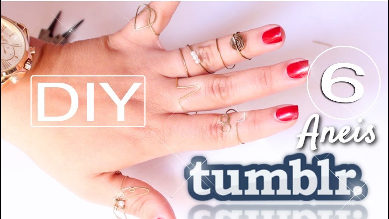 DIY: 6 Anéis estilo Tumblr. e Geek | Paula Borges