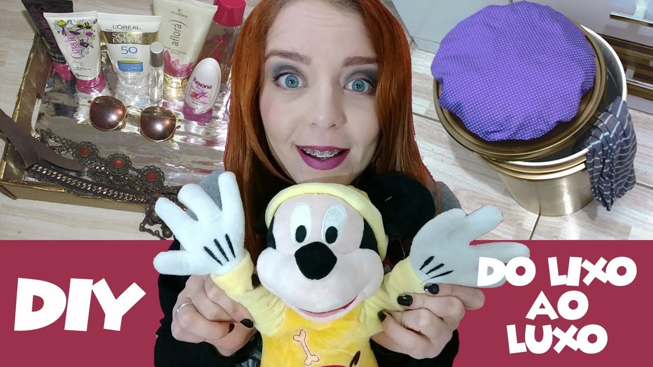 DIY DO LIXO AO LUXO - BANDEJA DE PAPELÃO E PUFF DE LATA