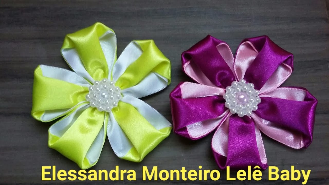 DIY:Flor de Cetim!!????|Elessandra Monteiro Lelê Baby