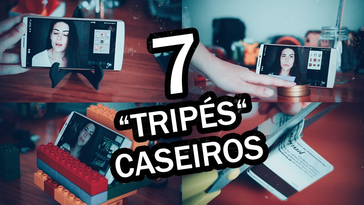 "TRIPÉ" CASEIRO PARA TELEMÓVEL - 7 IDEIAS ✨ Como fazer suporte para telemóvel - Tutorial - Parte III