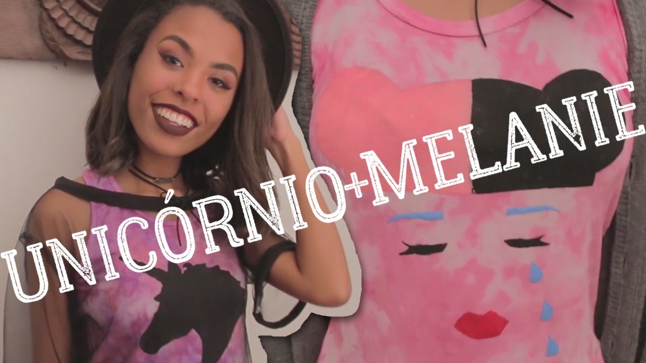 DIY ESTAMPA MELANIE MARTINEZ E UNICÓRNIO + TIE DIE