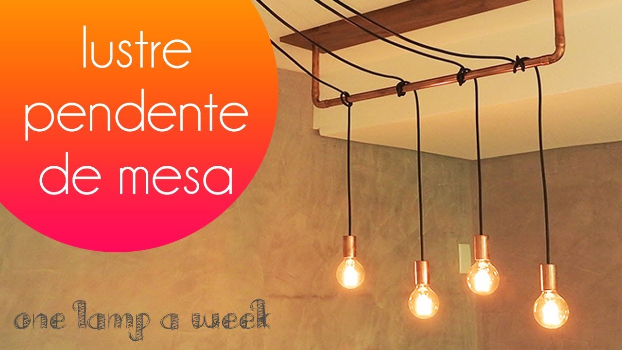 DIY Lustre de cobre e madeira | one lamp a week #21