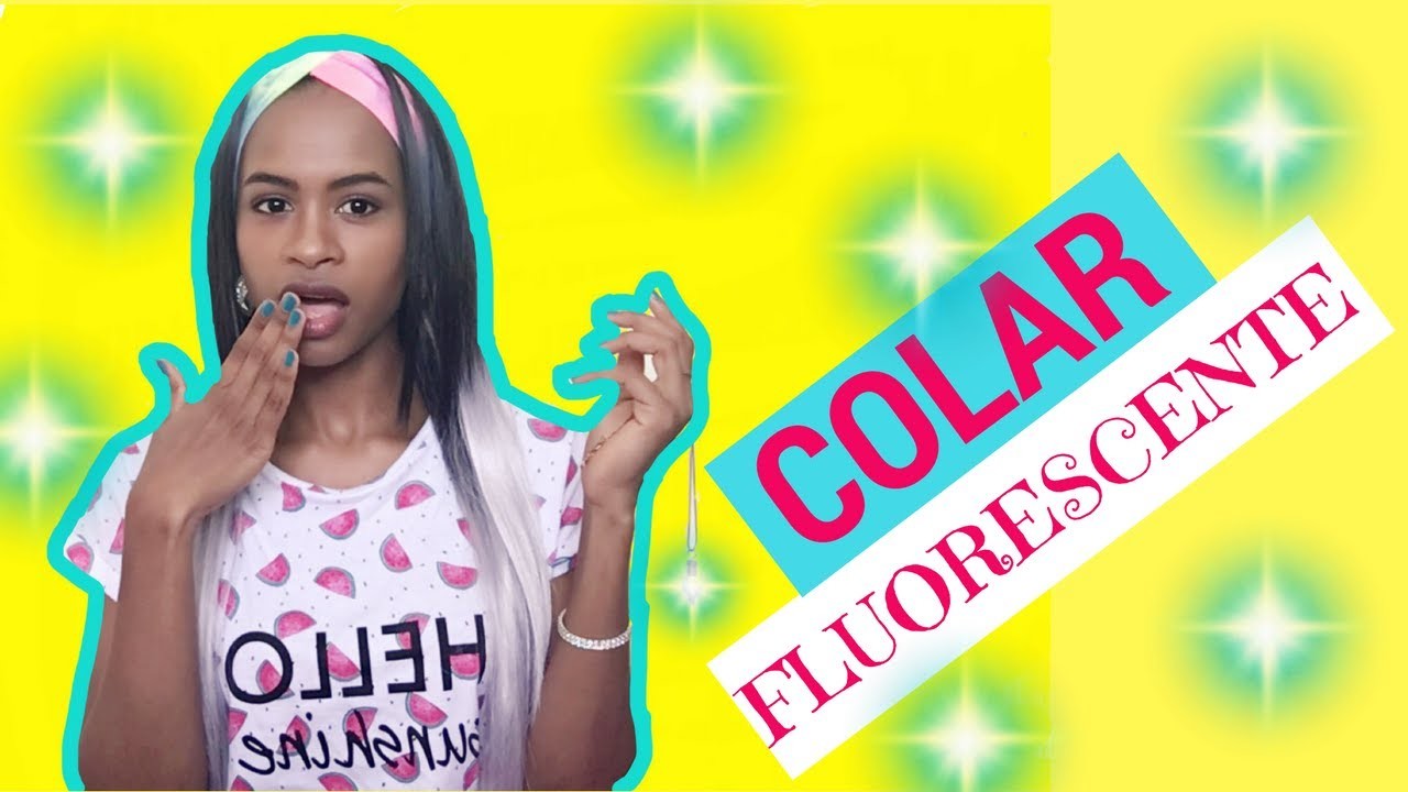 FAÇA VOCÊ MESMO(A) COLAR FLUORESCENTE DIY FÁCIL