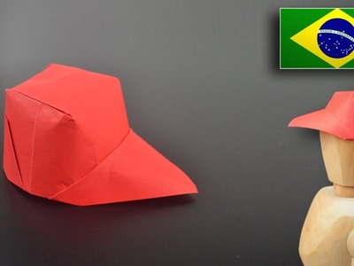 Origami: Boné de papel - Instruções em Português BR
