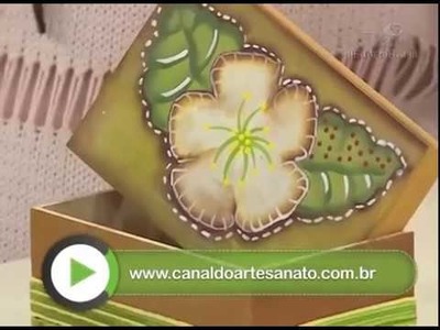 Artesanato CAIXA DE FLOR RENDADA com Márcia Fernanda   Programa Arte Brasil   16%2F11%2F2016