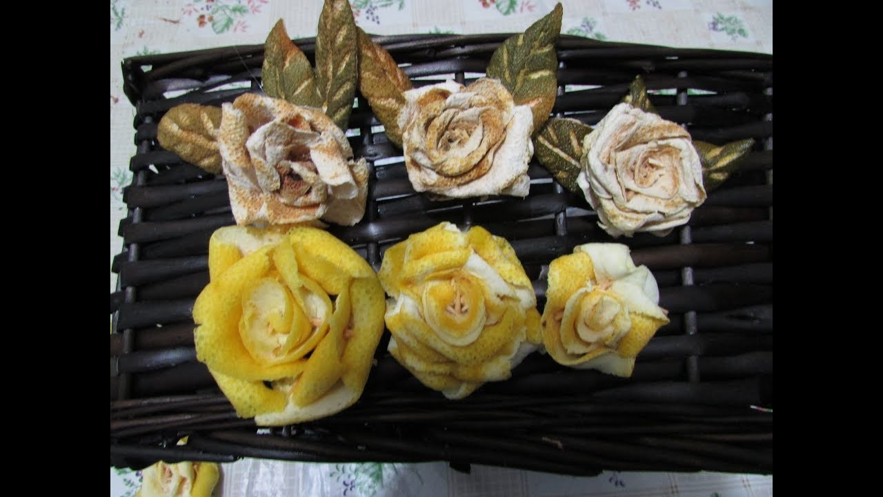 Artesanato: Como fazer rosas com casca de laranja