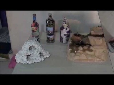 ARTESANATO PEDRA POROSA PARA AQUARIO-FONTE DE AGUA-GARAFA CUSTUMIZADA