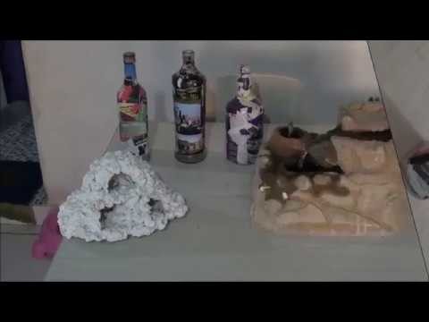 ARTESANATO PEDRA POROSA PARA AQUARIO-FONTE DE AGUA-GARAFA CUSTUMIZADA