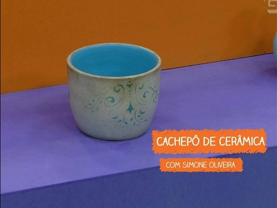 Cachepô de Cerâmica com Simone Oliveira | Vitrine do Artesanato na TV - TV Gazeta