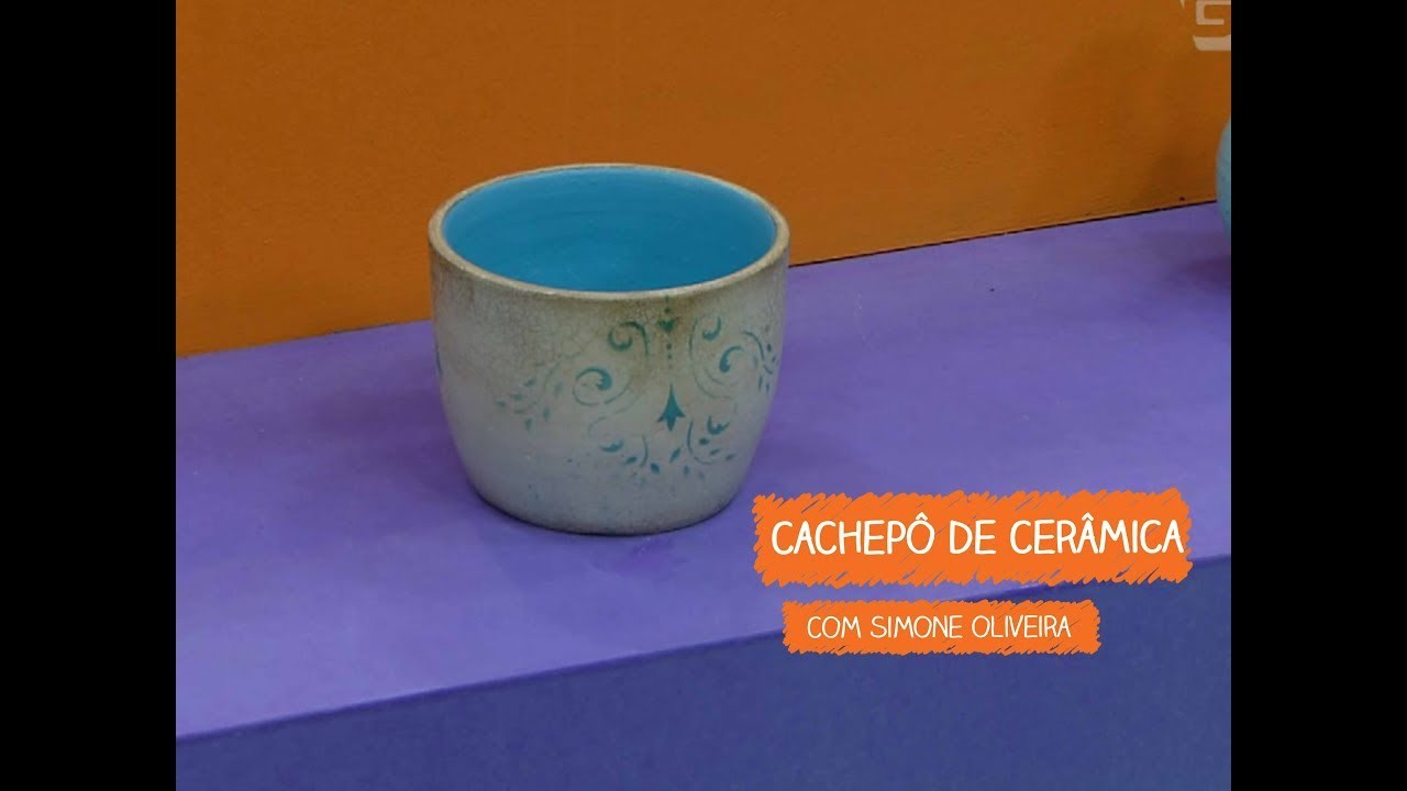 Cachepô de Cerâmica com Simone Oliveira | Vitrine do Artesanato na TV - TV Gazeta