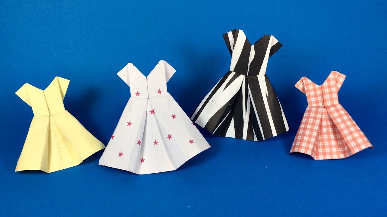 Como fazer vestido de origami - lembrancinhas - artesanato de papel