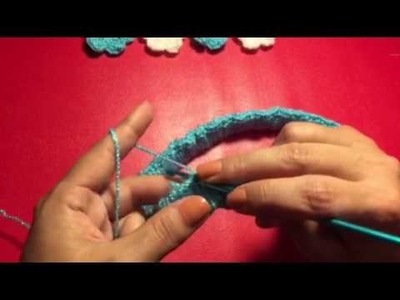 Diadema a crochet con elástico