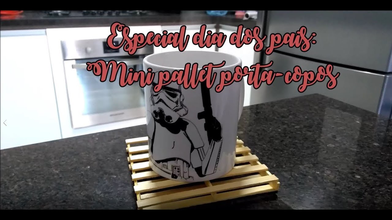 DIY Dia dos pais: Como fazer mini pallet porta-copo