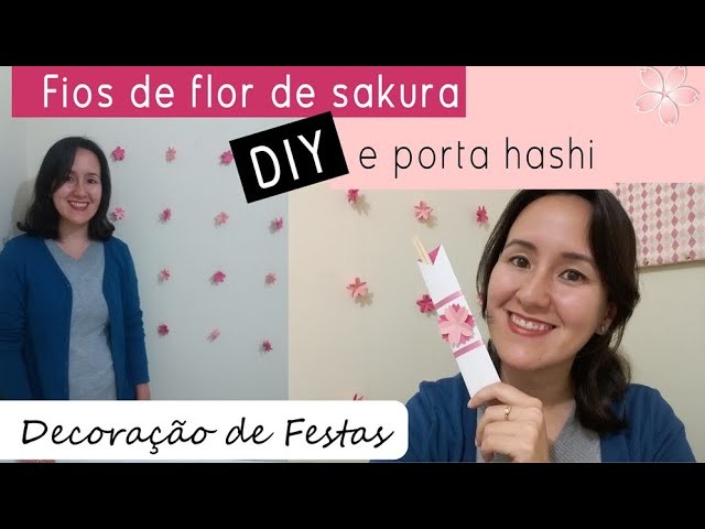 DIY |  Fios de Sakura para Decoração de festa de Flor e Marcador de Livro