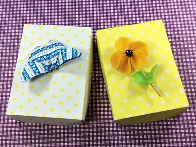 Embalagens - Caixa retangular de origami - DIY