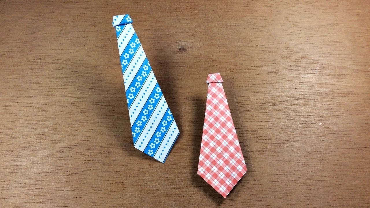 Gravata de origami - dobradura - artesanato com papel - DIY