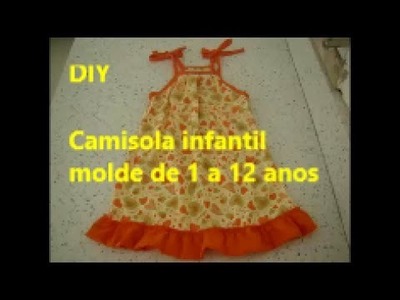Camisola infantil com molde de 1 a 12 anos - DIY