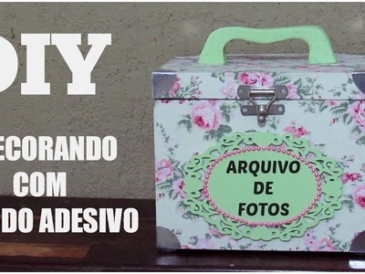 DIY | ARQUIVO DE FOTOS COM TECIDO ADESIVO | LETICIA ARTES