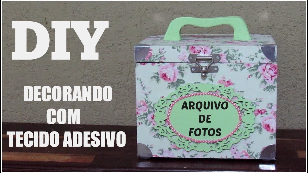 DIY | ARQUIVO DE FOTOS COM TECIDO ADESIVO | LETICIA ARTES