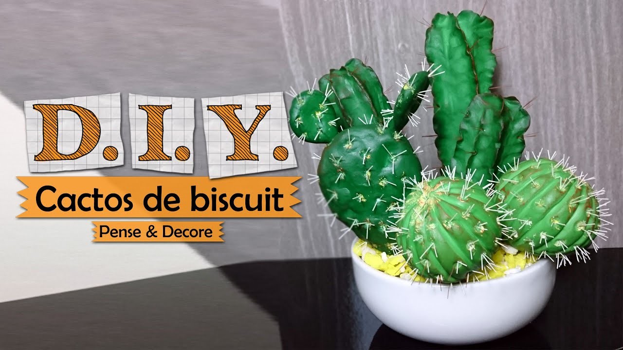 DIY - Cactos de biscuit | Aprenda a modelar cactos em biscuit #1