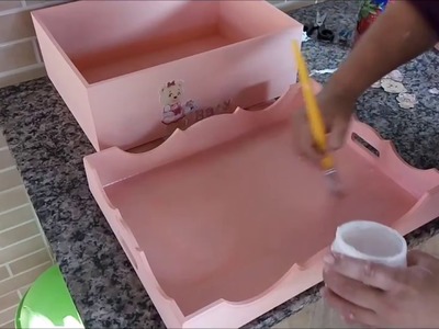 DIY: Caixa em MDF para bebês | Rosangela Pereira