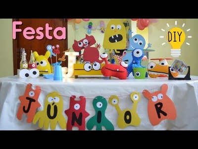 DIY Decoração de Aniversário Infantil de Monstrinhos • Por Estilo Jacky de Ser