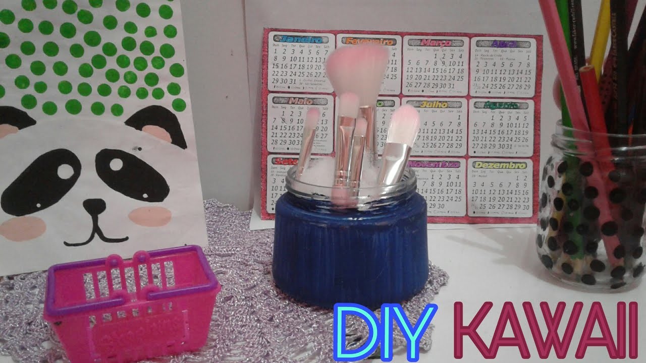 DIY KAWAII: PASTA DE PANDA+PORTA PINCÉIS E +CALENDÁRIO KAWAII ????