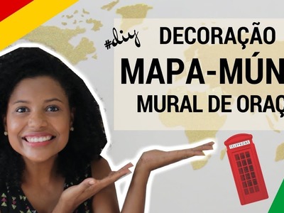 DIY# MURAL DECORATIVO MAPA-MÚNDI FÁCIL COM EVA.Decoração Cristã