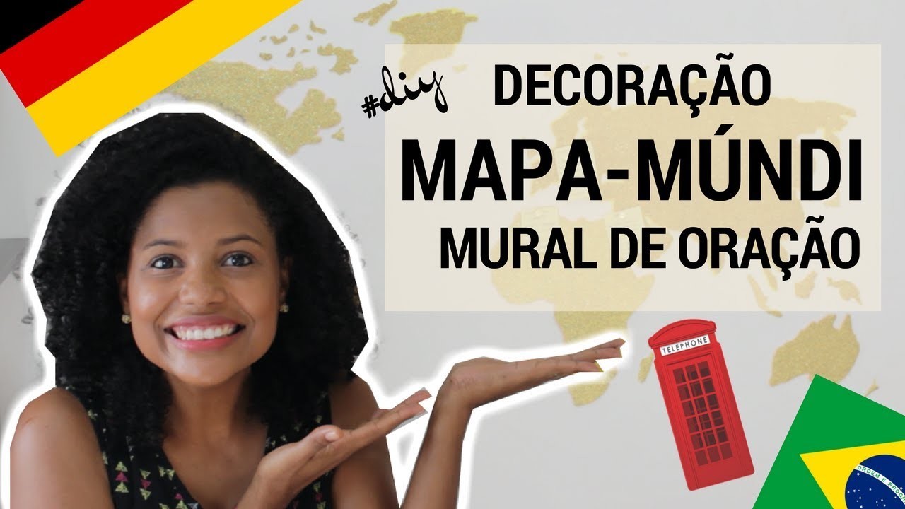 DIY# MURAL DECORATIVO MAPA-MÚNDI FÁCIL COM EVA.Decoração Cristã